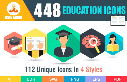 448 Education icons