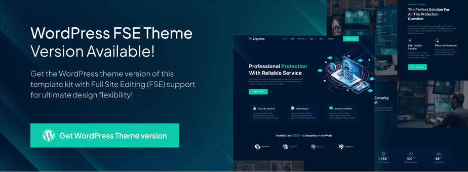 Cryptiva – Cyber Security Services Elementor Template Kit - 1
