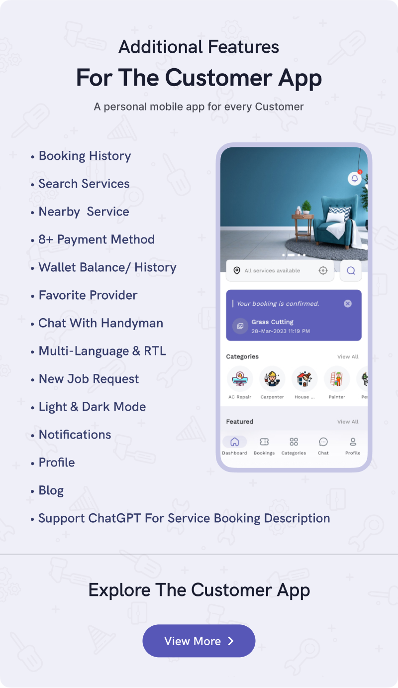 Handyman Service - On-Demand Home Service Flutter App with Complete Solution + ChatGPT - 27