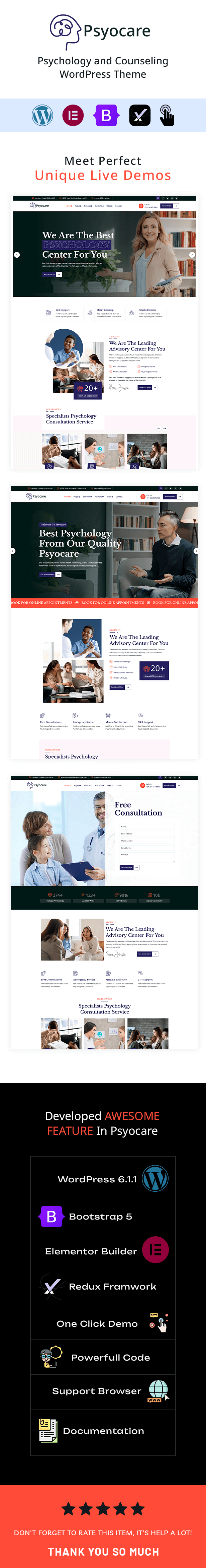 Psyocare - Psychology, Therapy, Health And Counseling WordPress Theme - 2
