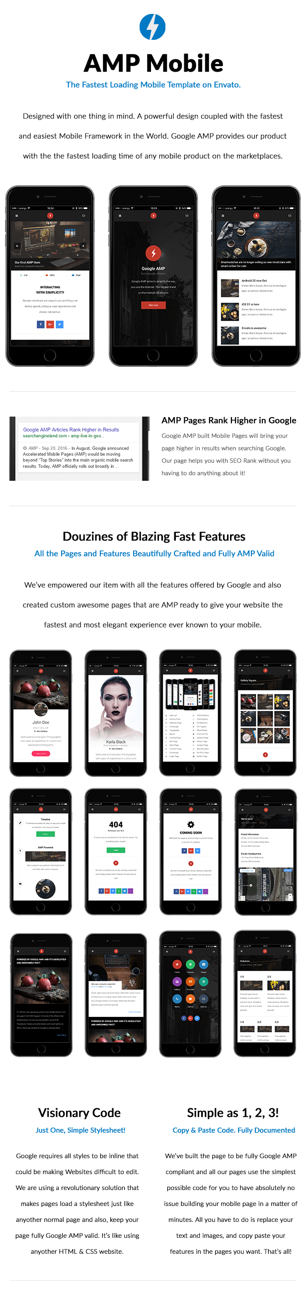 AMP Mobile Mobile Google AMP Template by Enabled ThemeForest