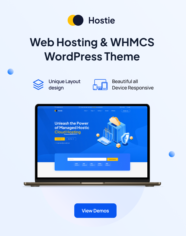 Hostie - Web Hosting & WHMCS WordPress Theme