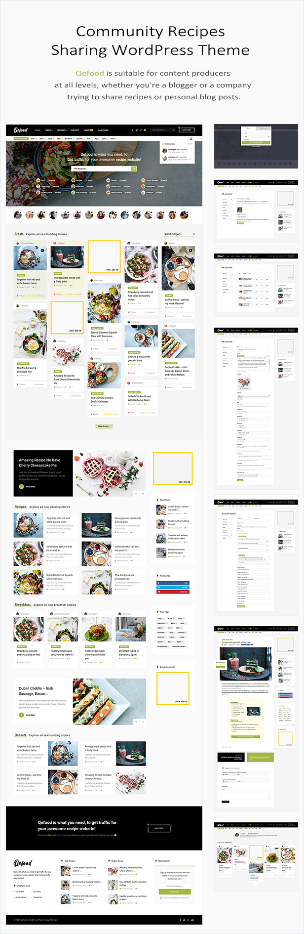 Qefood - Community Sharing WordPress Theme - 3