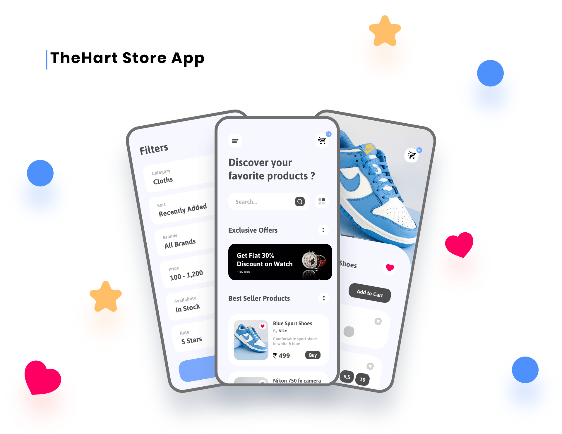TheHart Store | React Native Ecommerce App Template UI with tiktok scroll products videos - 3