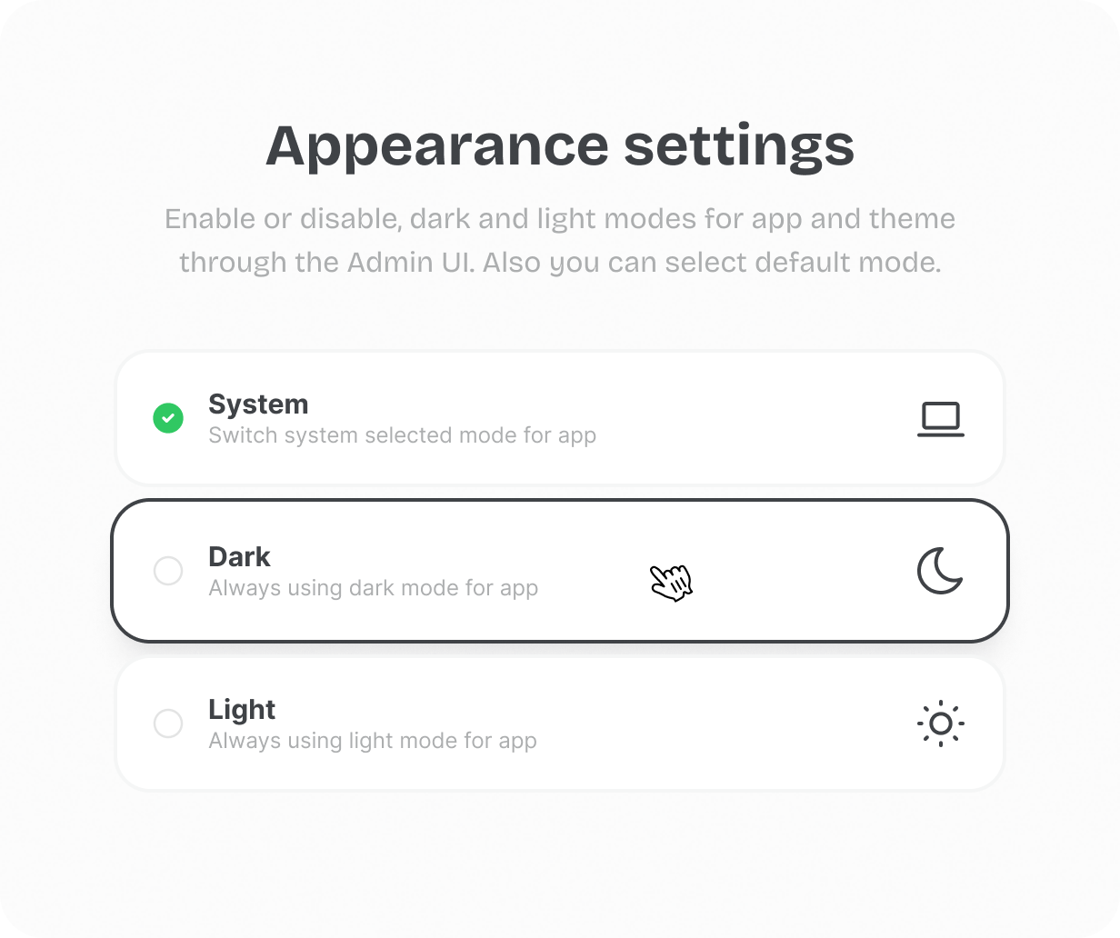 Appearance settings @heyaikeedo #aikeedo