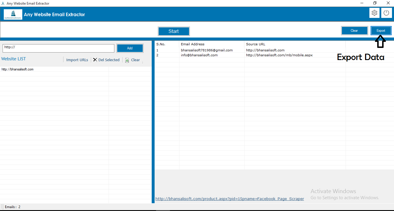 Any Website Email Extractor Software - 4