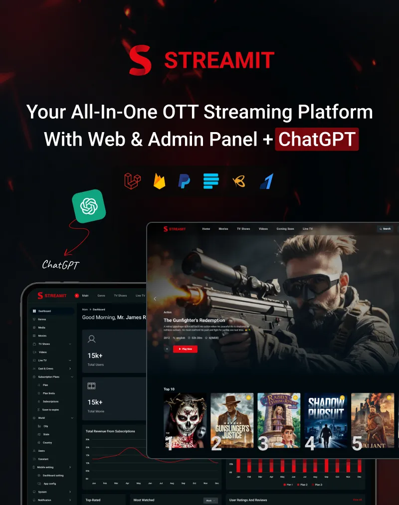 Streamit Streaming with ChatGPT: Launch Your OTT Platform with Streamit & Dominate the Streaming Market