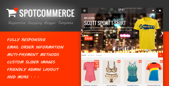 SpotCommerce - Blogger Shopping Template - Blogger Blogging