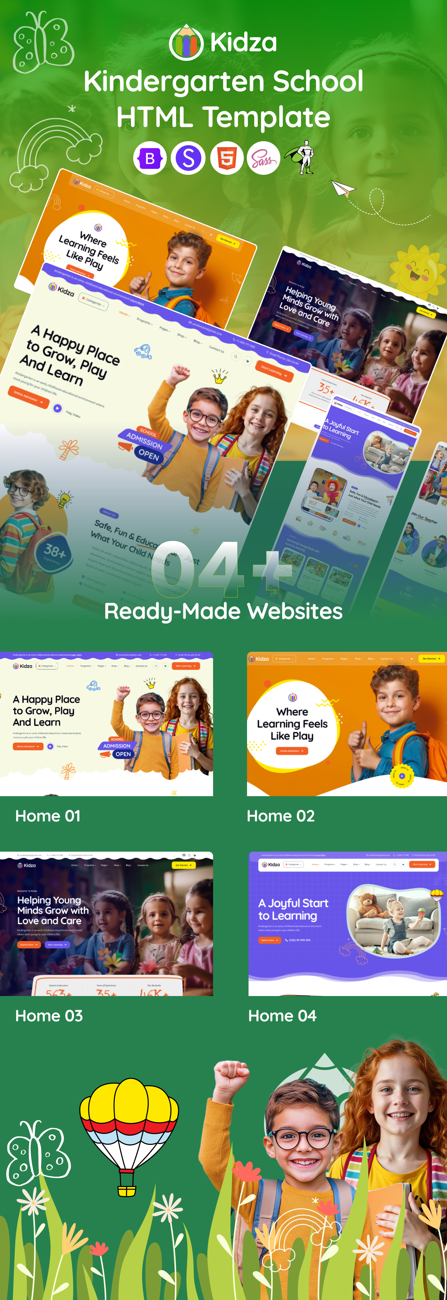 Kidza HTML Template homepage demo