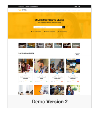 Education WordPress theme - Demo 2