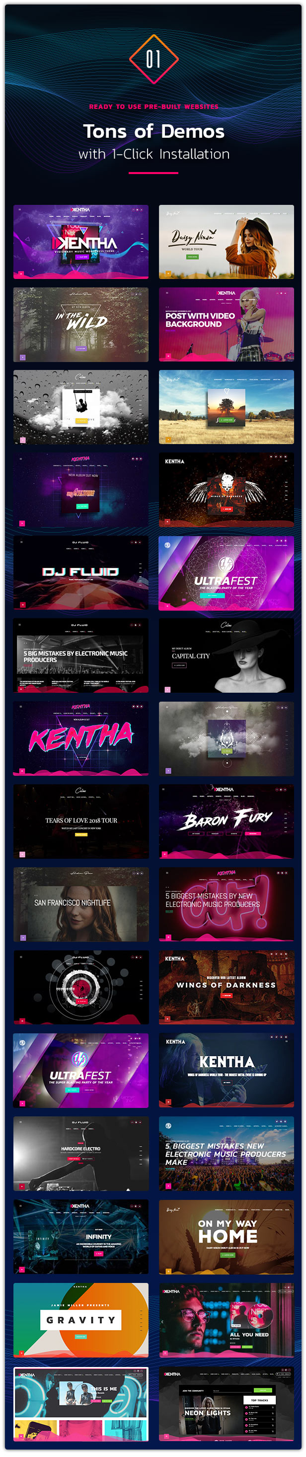 Kentha Music WordPress Theme 02