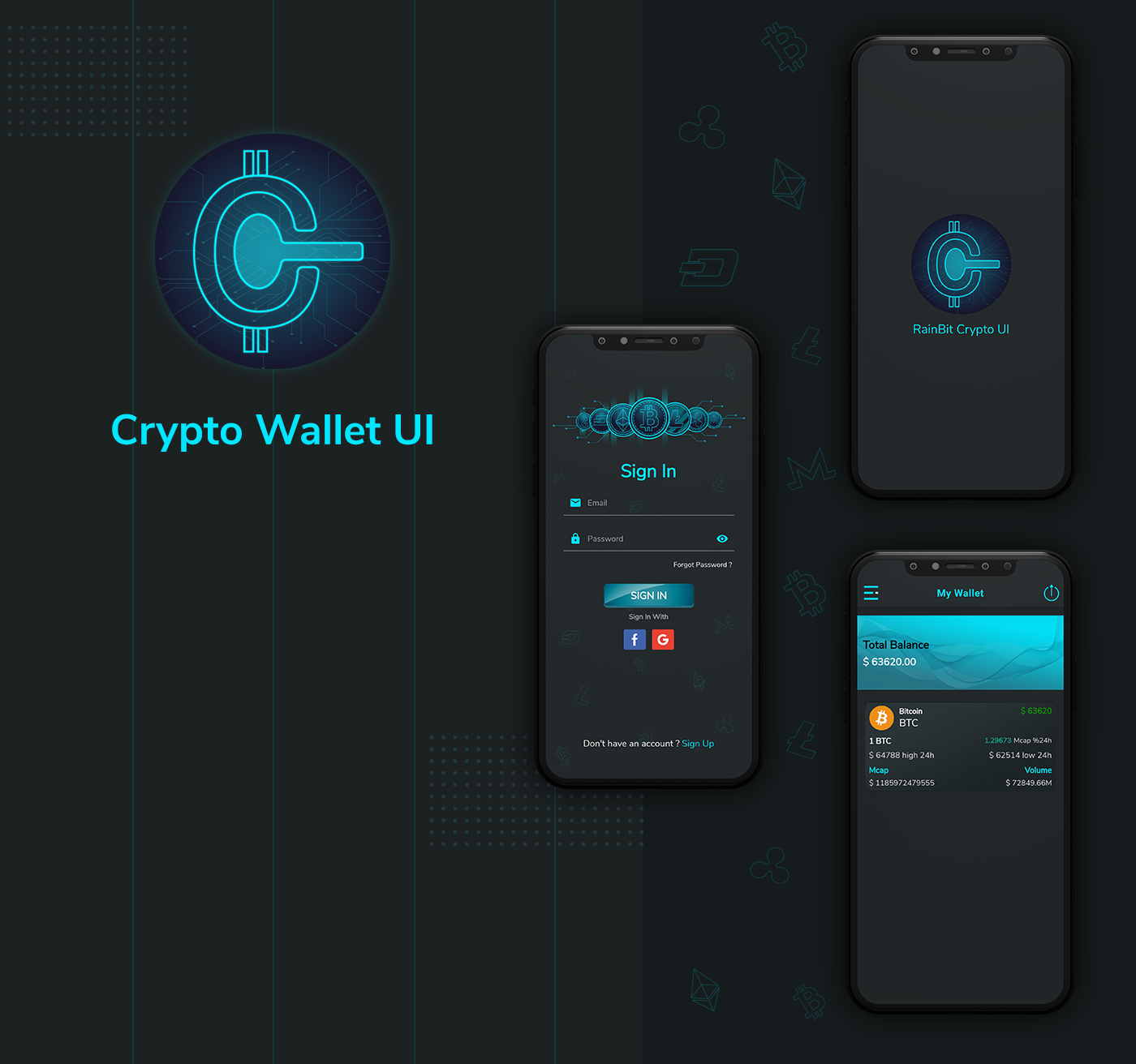 Crypto Wallet UI- Flutter App | Android – iOS by RainInfotech | CodeCanyon