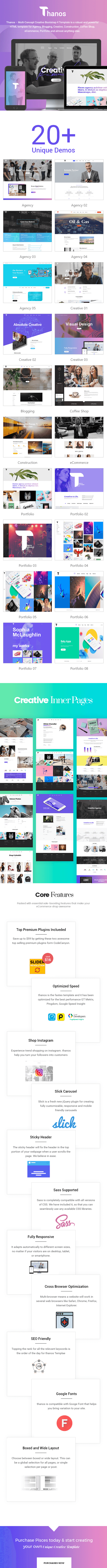 Thanos - Creative Bootstrap HTML Template 