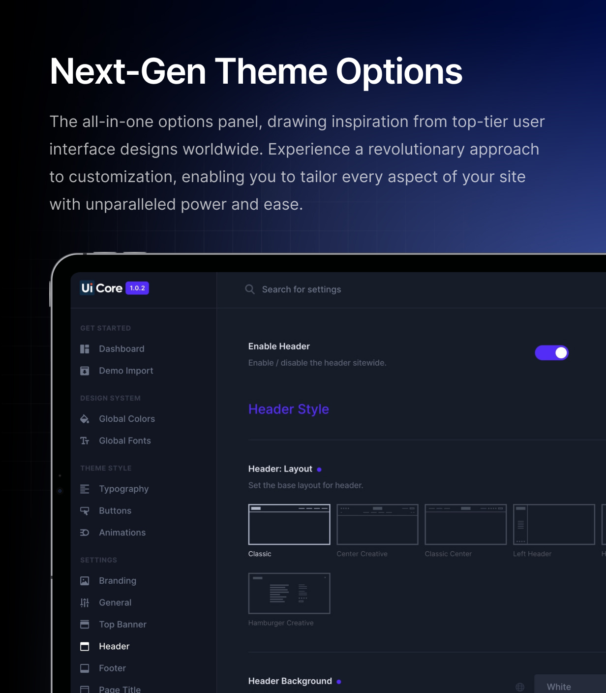 Theme Options