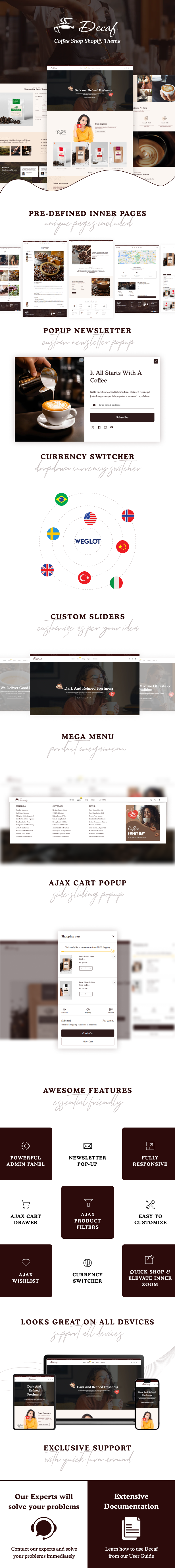 Decaf - Coffee Shop Shopify Theme - 1