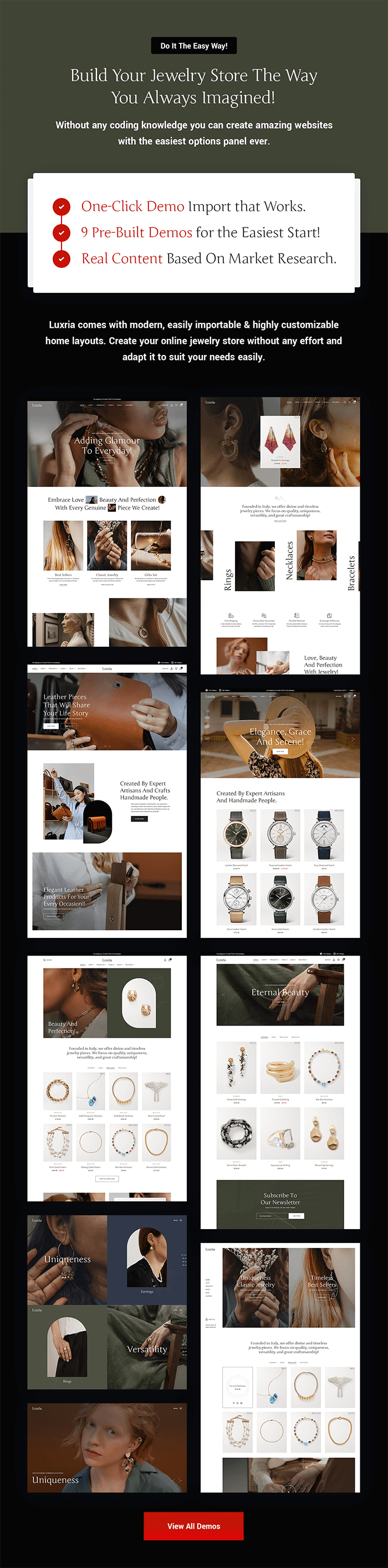 Luxria - Modern Jewelry Store WordPress Theme - 6
