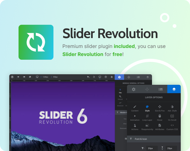 Slider Revolution Included