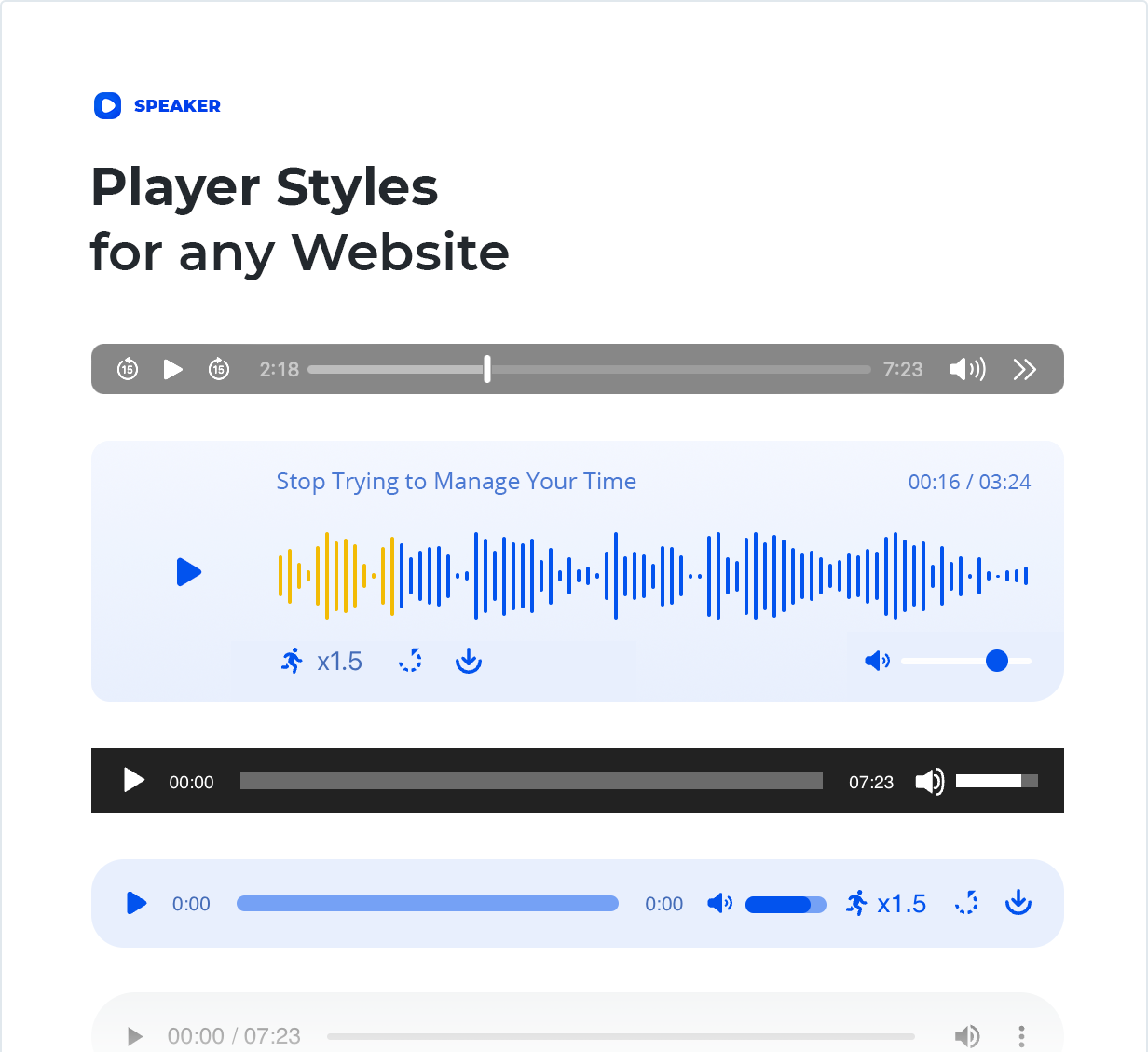 Player Style for any Website