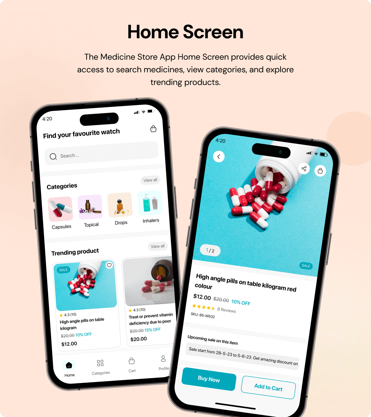 Medicine App store - E-commerce Store app in Flutter 3.x (Android, iOS) with WooCommerce Full App - 7