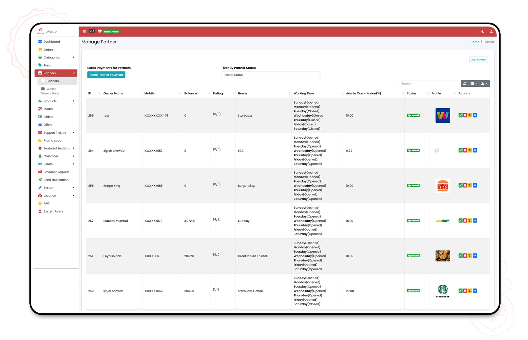 eRestro - Multi Restaurant Flutter App | Food Ordering App with Admin Panel & Restaurant Panel - 28