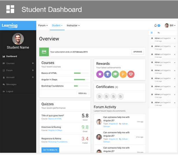 Learning App Learning Management System Template by FrontendMatter