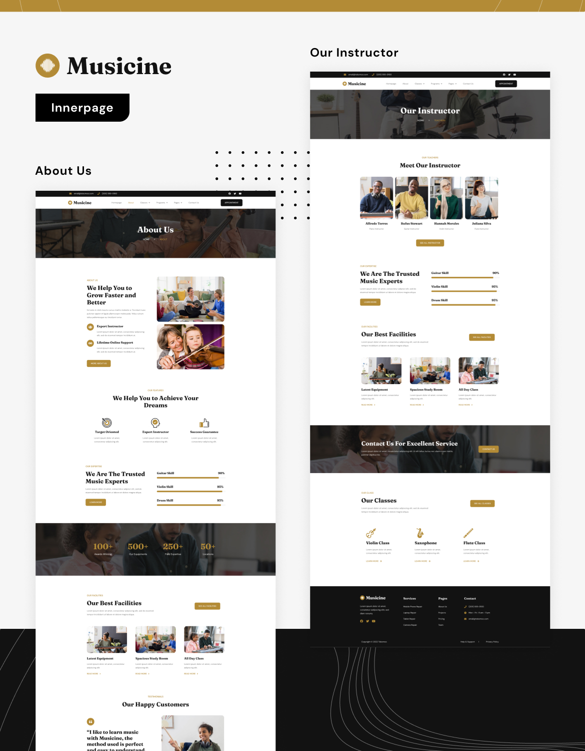 Musicine - Music School Elementor Template Kit - 2