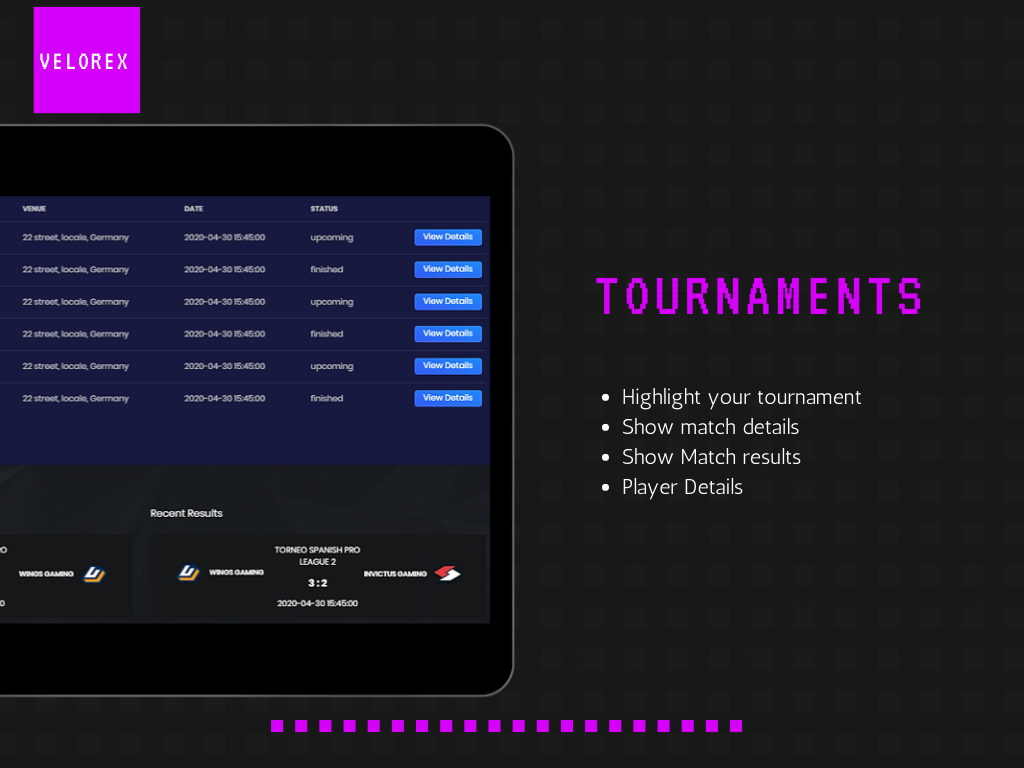 VeloRex – Gaming eSports Tournament Script - 2