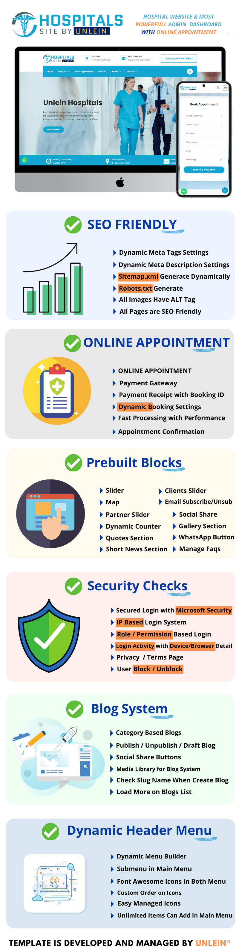 Hospital Website - Online Appointment System and Advanced Admin Panel - 1