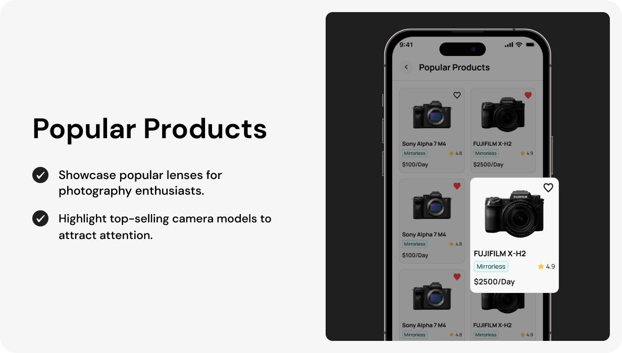 ClickRent UI template | Online Camera Rental App in Flutter | CamExchange App Template - 7