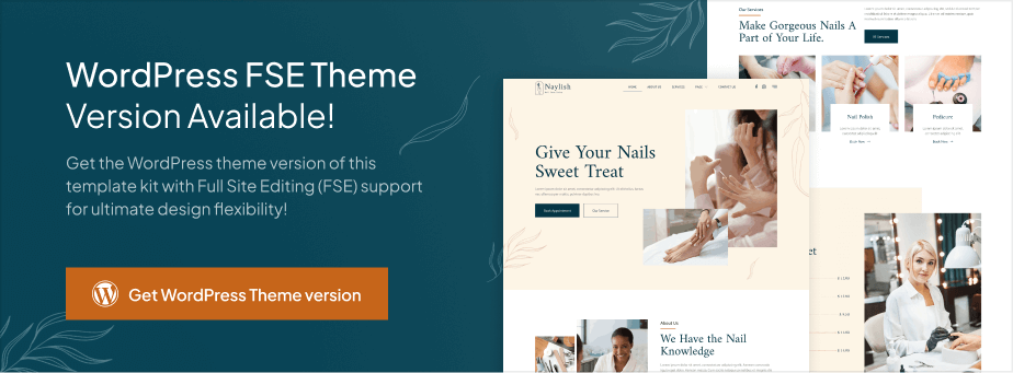 Naylish – Nail Salon & Beauty Care Elementor Template Kit - 1