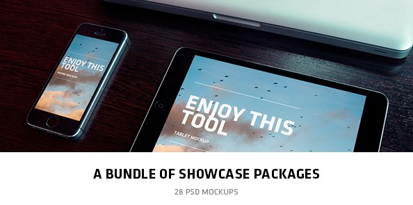 4 Responsive Showcase Package with Laptop, Tablet and Phone