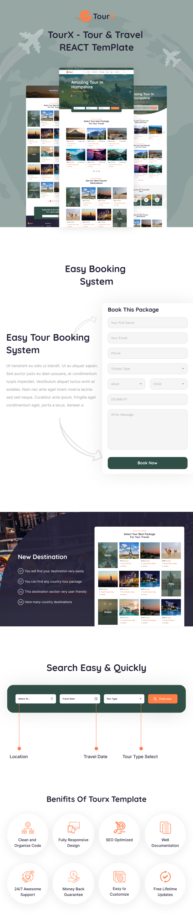 Travels Tourism React Templates