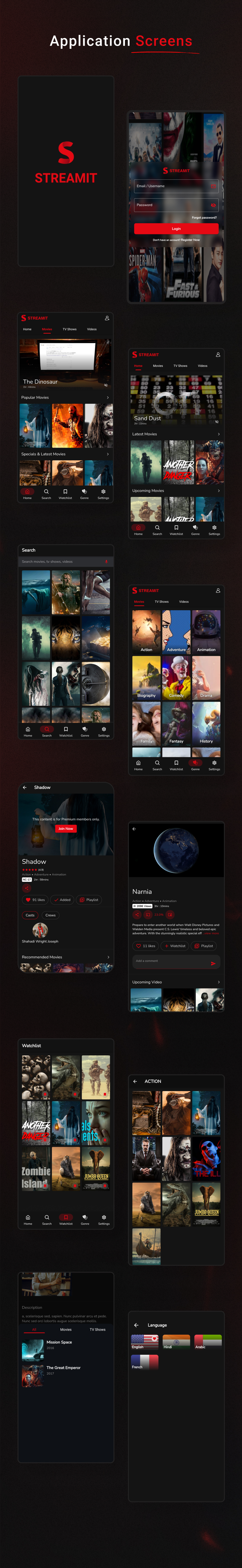 Streamit - Movie, TV Show, Video Streaming Flutter App With WordPress Backend - 1