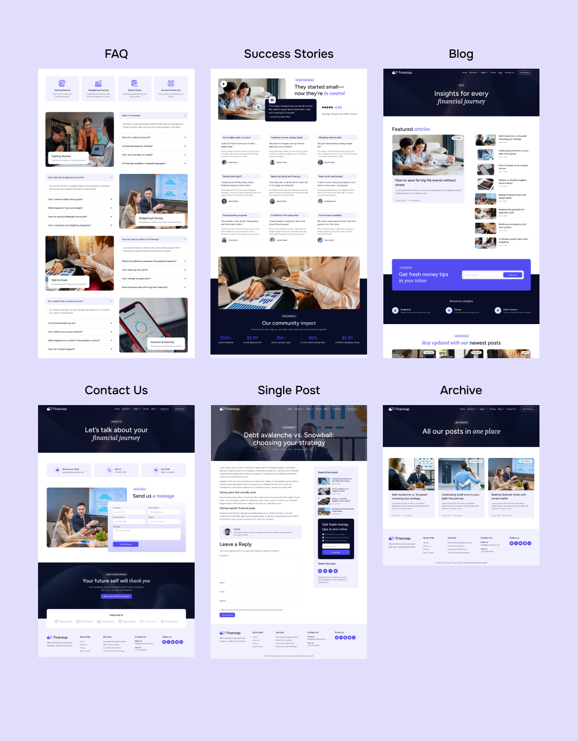 FinanSiap - Financial Coach & Consulting Elementor Pro Template Kit - 2