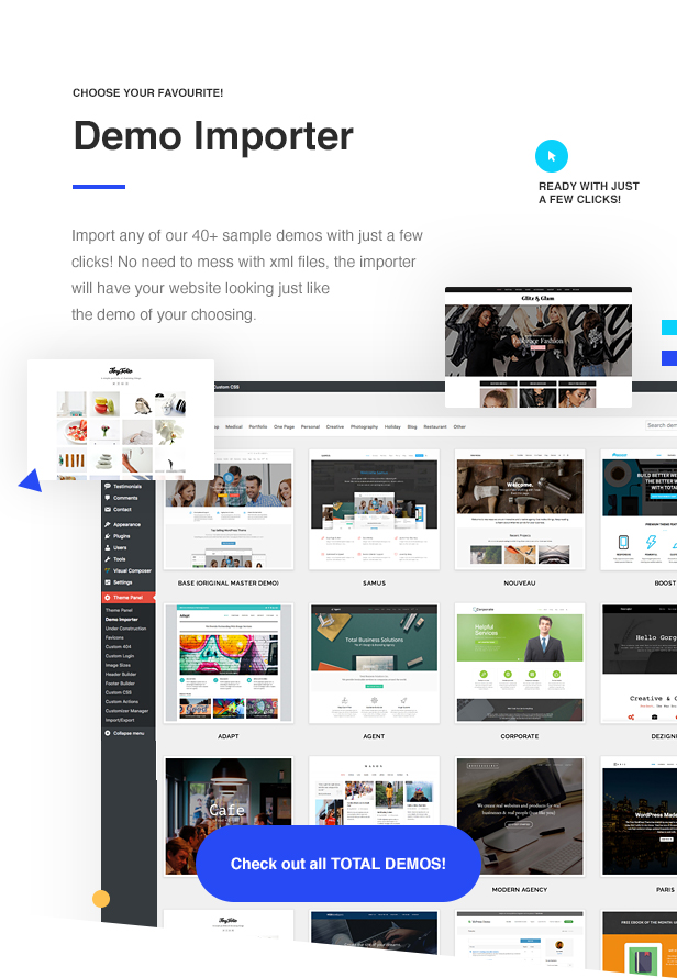 Total Responsive Multi Purpose Wordpress Theme By Wpexplorer - total wordpress theme easy demo import