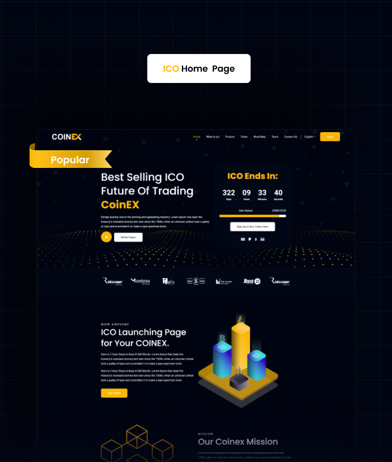 COINEX - Crypto Currency Admin Dashboard Template - 3