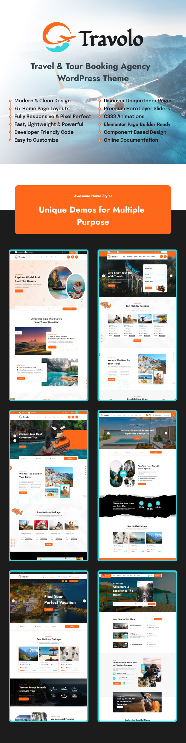 Travolo - Travel Agency & Tour Booking WordPress Theme
