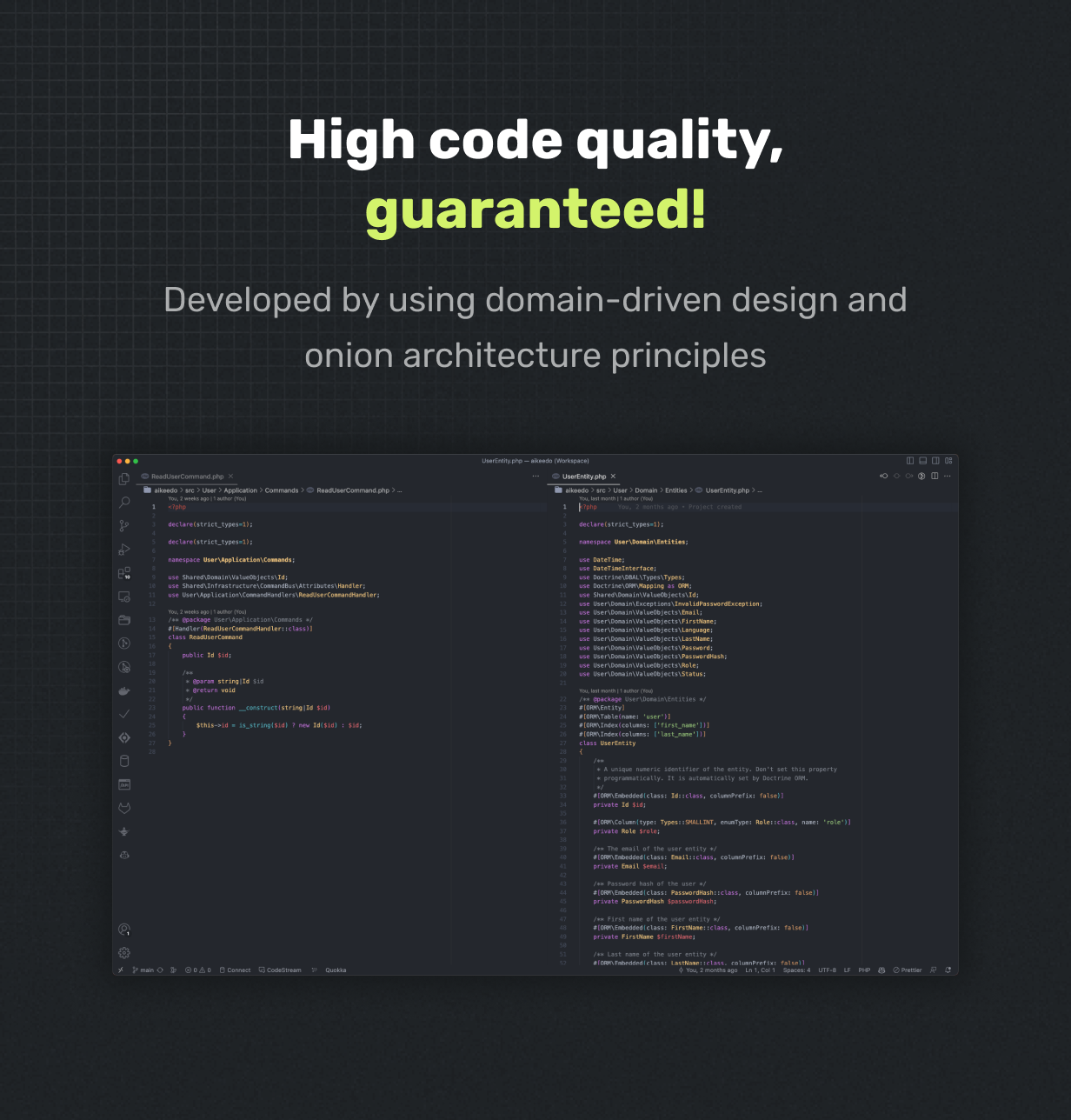High Code Quality, Guaranteed aikeedo @heyaikeedo