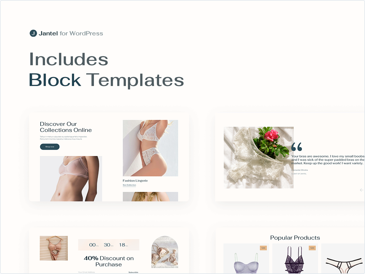 Jantel - Lingerie & Fashion Store Theme - 7