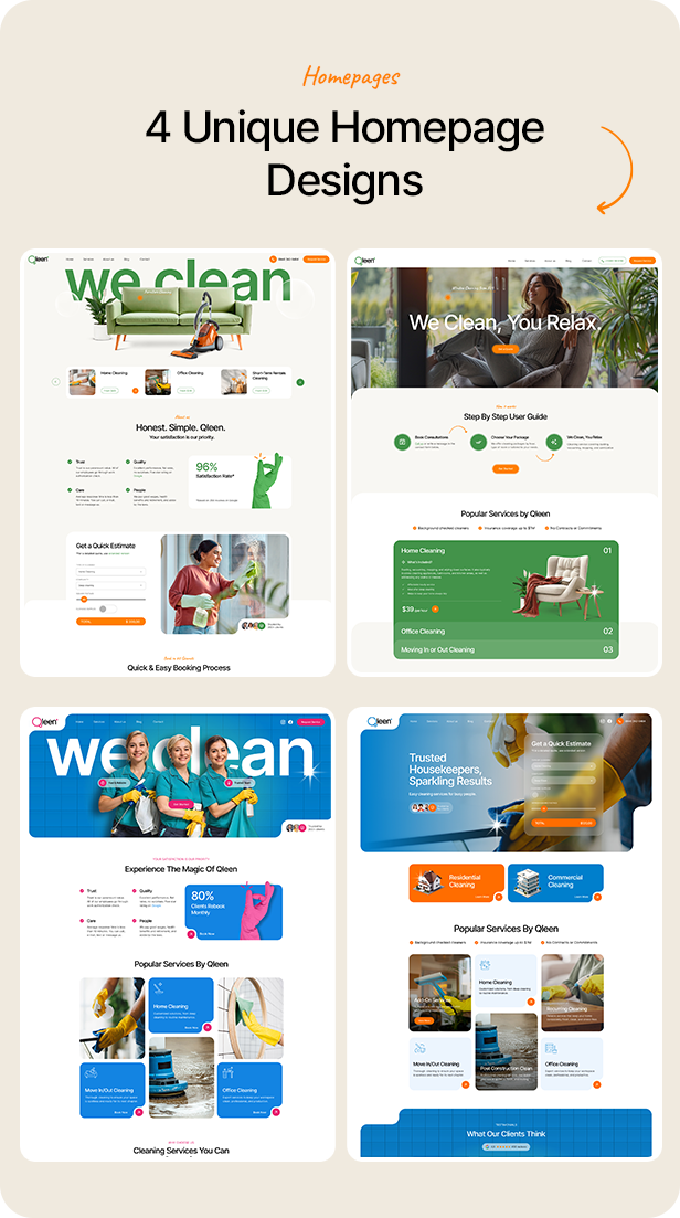 Qleen - Cleaning Services WordPress Theme - 4