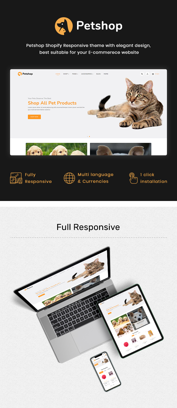 Petshop - 多用途电子商务 Shopify 模板 - 2
