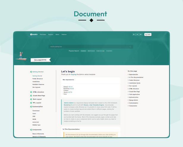 Admiro Admin Dashboard theme