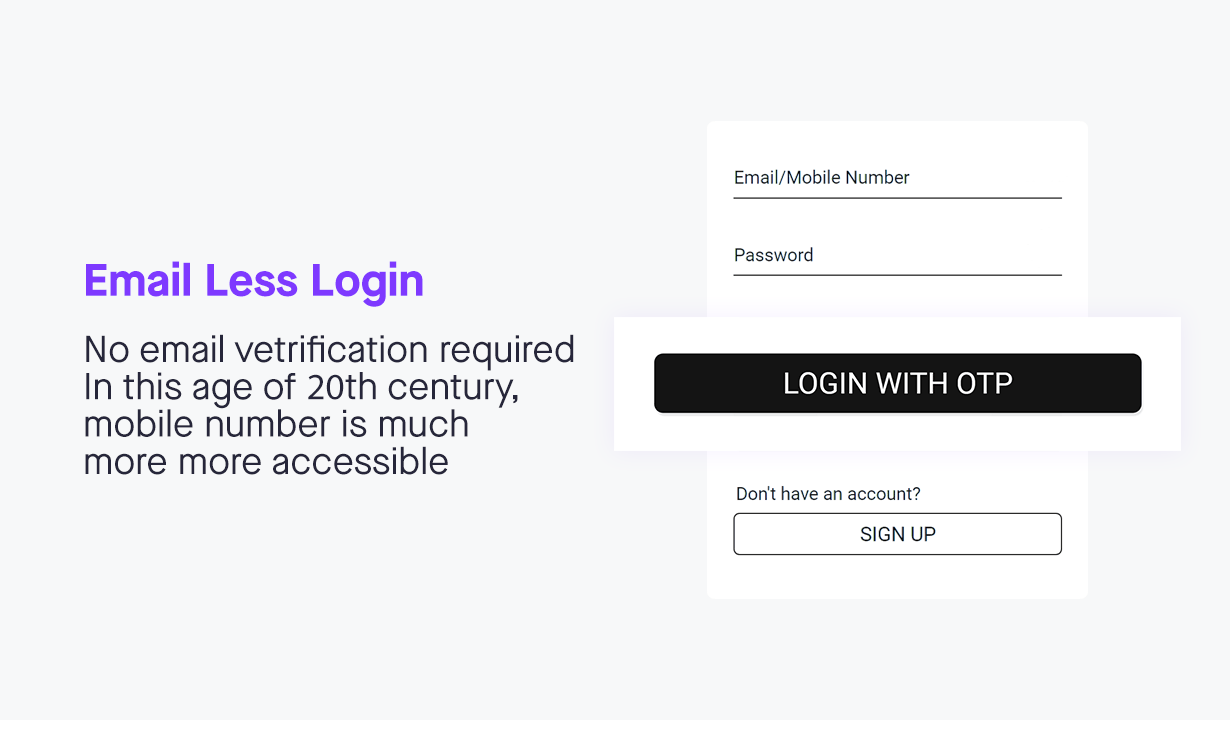 email less login