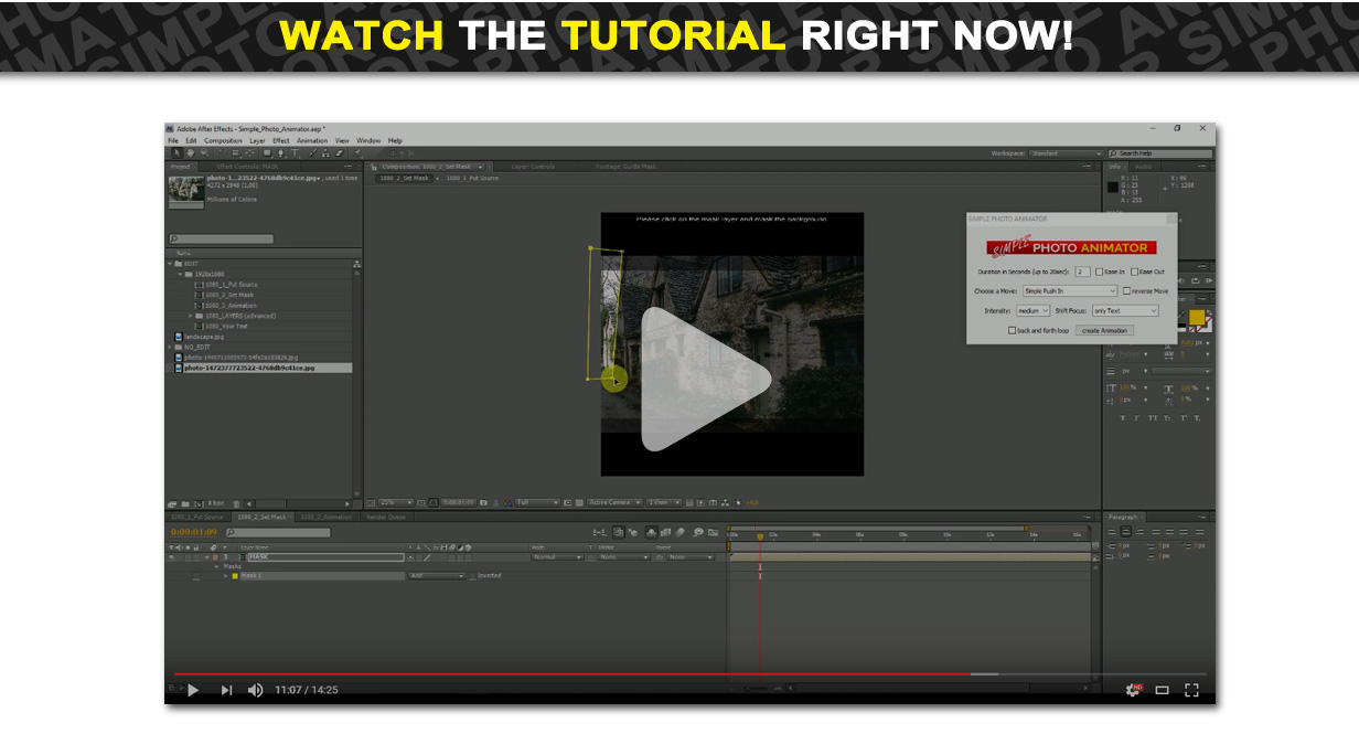 simple photo animator - free download after effects scripts