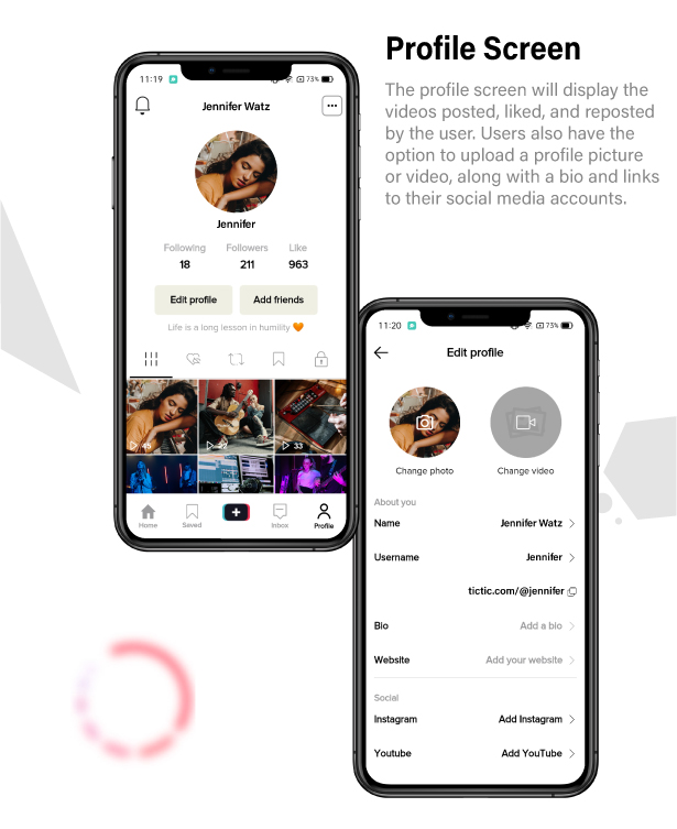 Tictic Flutter - IOS And Android media app for creating and sharing short videos - 4