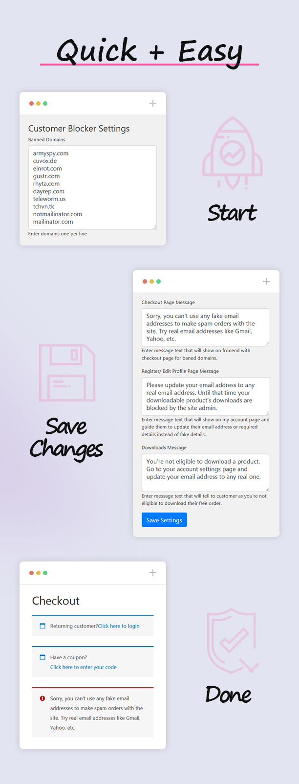 Quick & Easy Setup - Fake Customer Blocker for WooCommerce