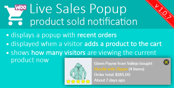 Live Sales Popup: product sold notification - Boost Your Sales - Recent Sales Popup