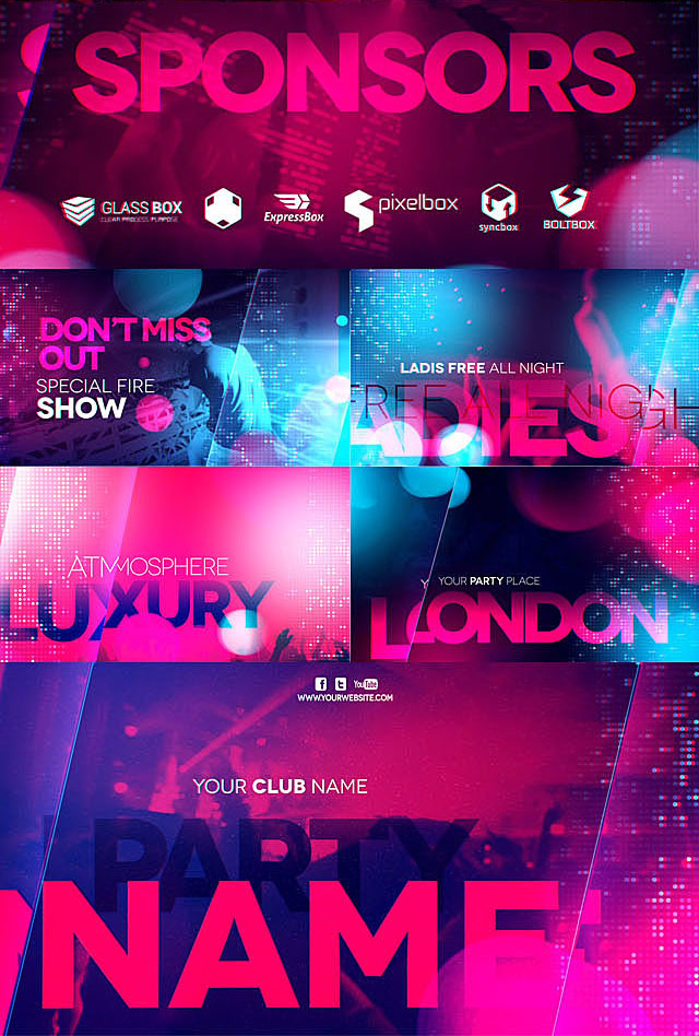 after effects template music event free download