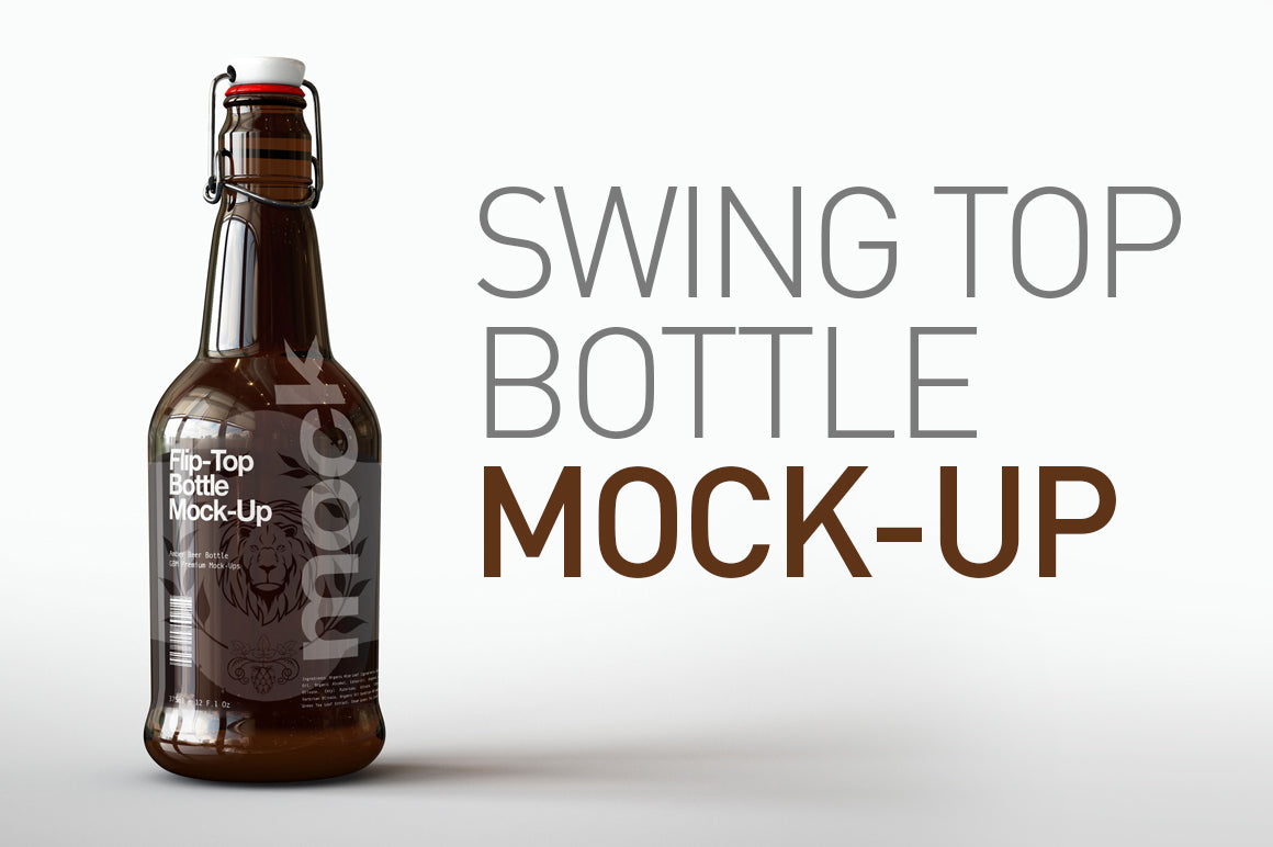 Swing Top Beer Bottle Mock-Up