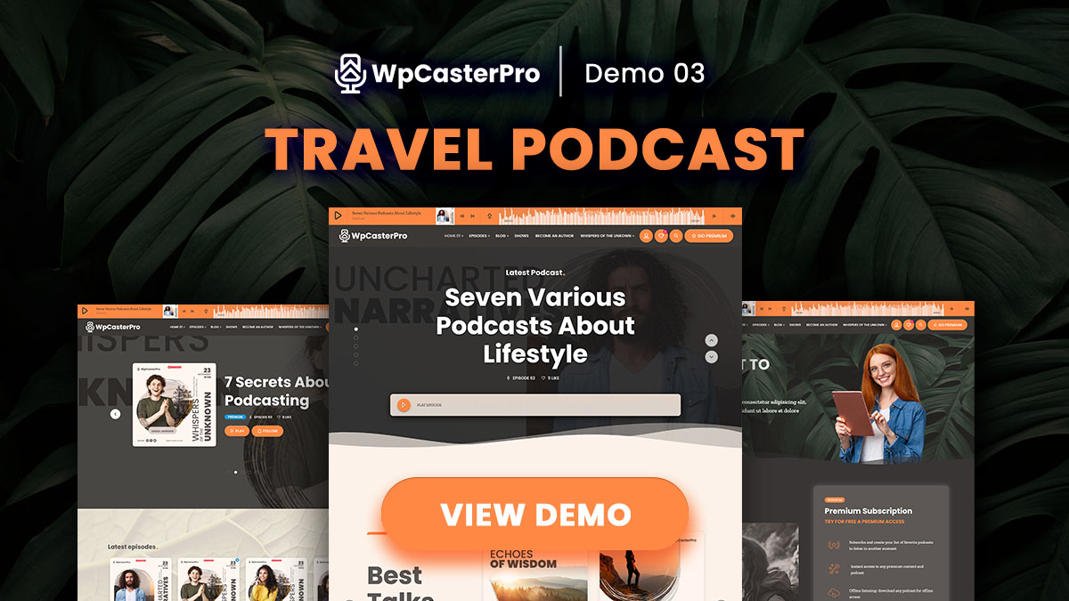 WpCasterPro - Podcast WordPress Theme with Non-Stop Player & Monetization System - 5